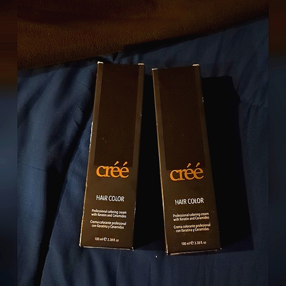 2 boxes of Cree Hair Color Professional coloring cream with Keratin and Ceramide
